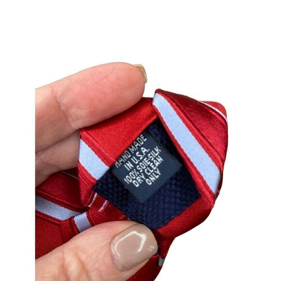 Daniel Cremieux red silk tie - Picture 4 of 6